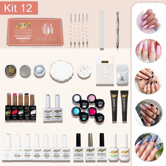 MEDIUM ALMOND Clear 312 Tips(11 Size 0-10)