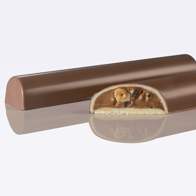 Chocolog Curvy Nougat Bar Chocolate Mold - 4 Indents