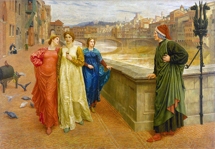 Dante and Beatrice by Henry Holiday - Art Print - Zapista