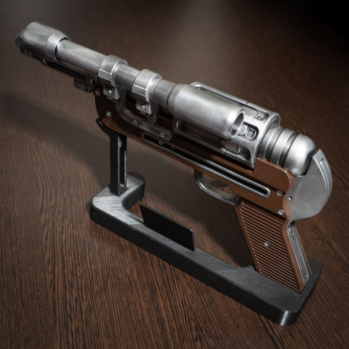 DT-29 Heavy Blaster Pistol Star Wars cosplay replica with orange safety plug and customizable options