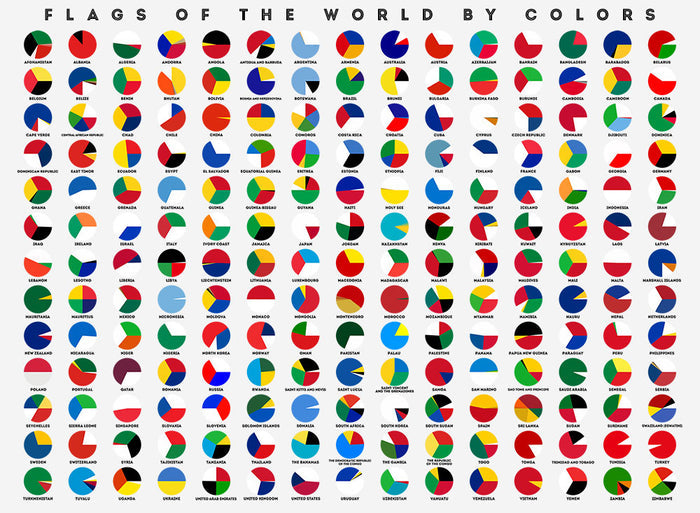 Flags of the World by Colors - Art Print - Zapista