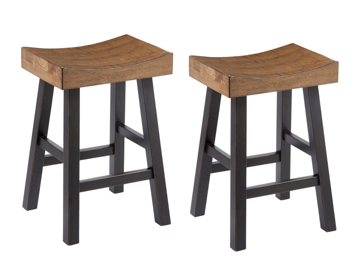 Glosco D548 Two-tone 2-Piece Bar Stool Set