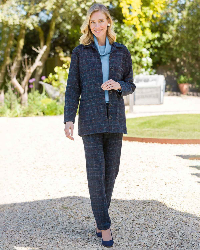 Hadley Checked Poly Mix Jacket - Image 2 - Country Collection