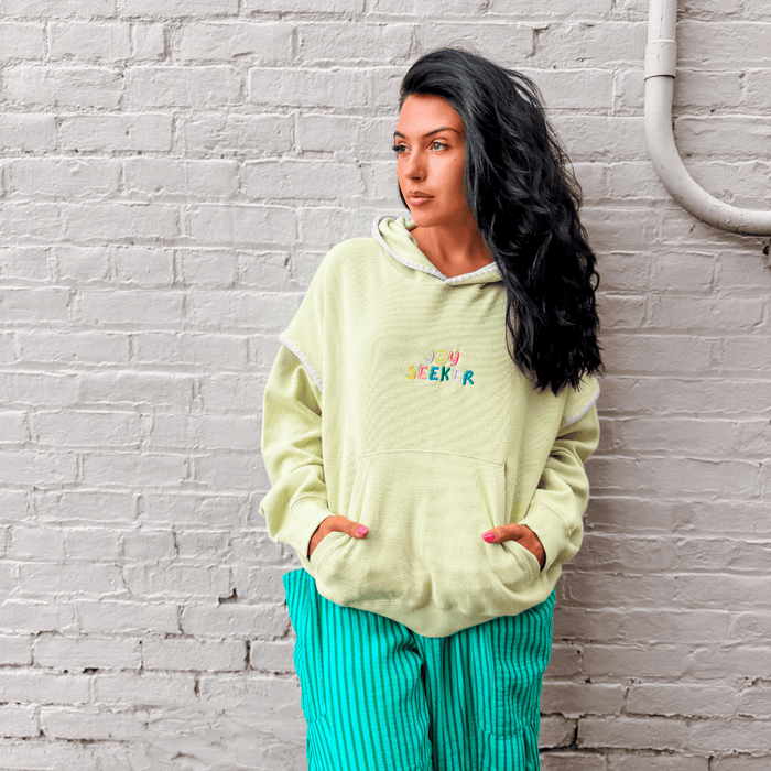 Joy Seeker Embroidered Hooded Pullover