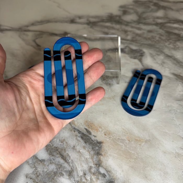 Jumbo Paperclip - Blue Crayon