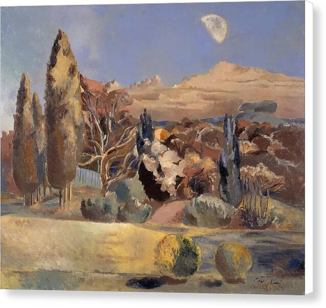 Landscape of the Moon's First Quarter - Canvas Print