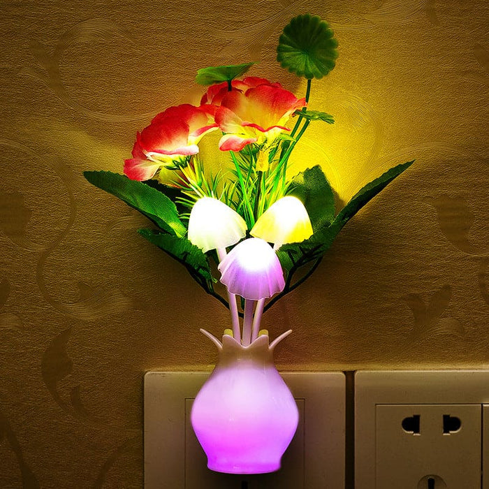 ME04122 Luminous vase LED ရောင်စုံပြေးမီးပန်းအိုး ( ဒီဇိုင်းမတူပန်းအိုး ၂ ခုပါဝင်သည် )