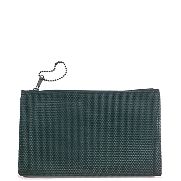 Small Black Mesh See Through Cosmetic Bag For Travel 4 x 7 Inches