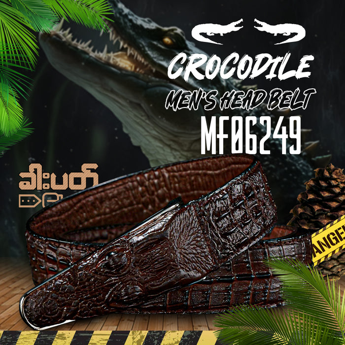 MF06249 Crocodile Men's Head Belt