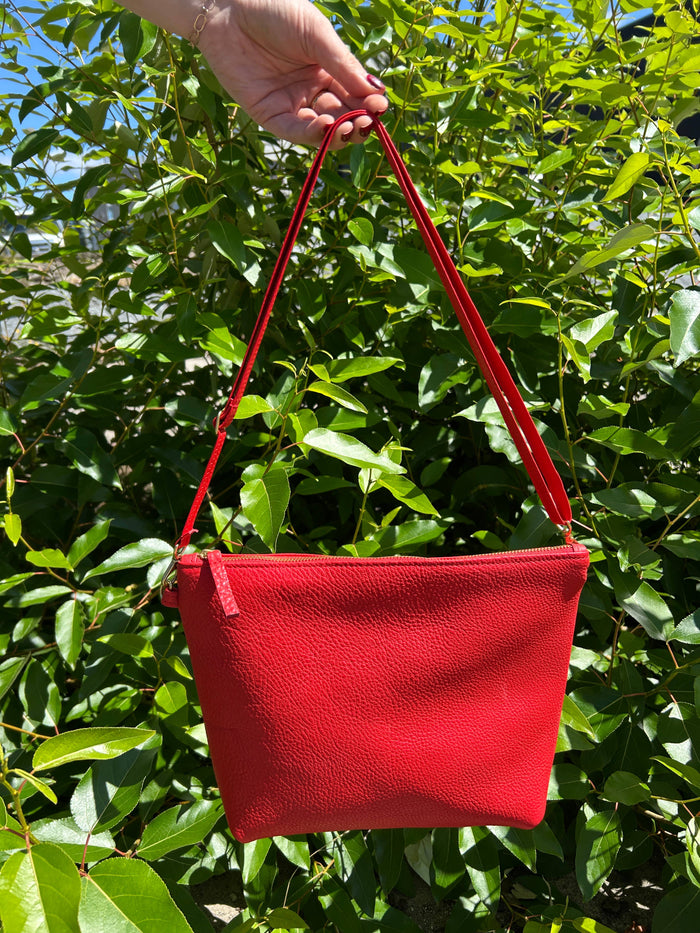 Mini Hobo in Tomato Leather