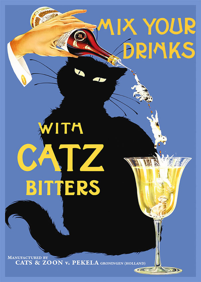 Mix Your Drinks with Catz Bitters - Art Print - Zapista