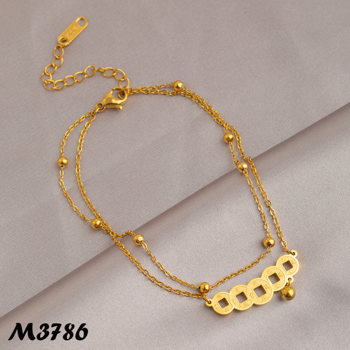 MJ03786 ခြေလှမ်းတိုင်းကို ဝင့်ကြွားတောက်ပစေမယ့် ရွှေအဆင်းနဲ့ခြေချင်းလေး