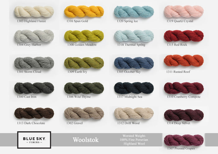 Large / Blue Sky Fibers - Woolstok / PRE-ORDER any 1 color