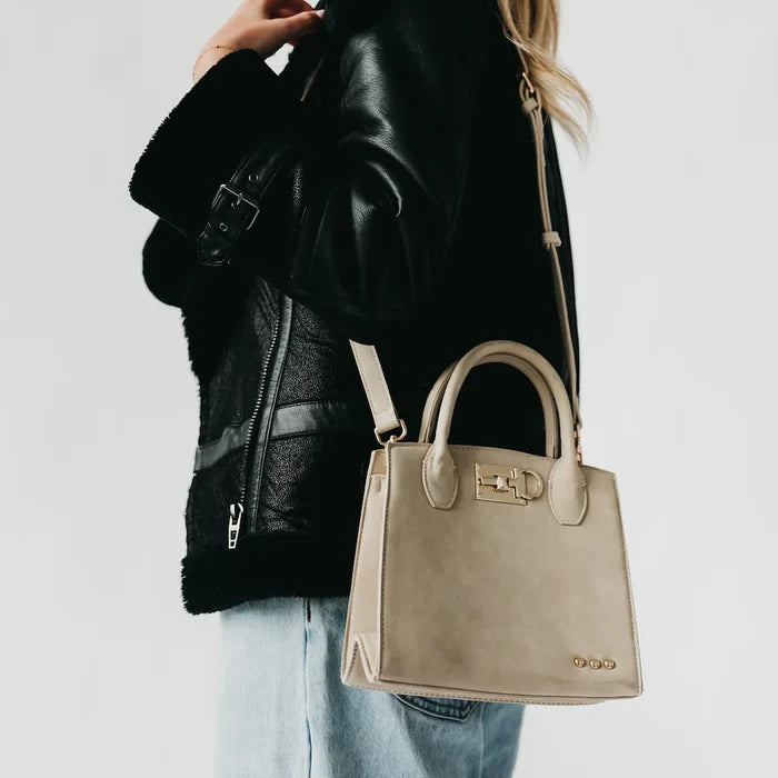 Nixie Nubuck Small Tote - Oat