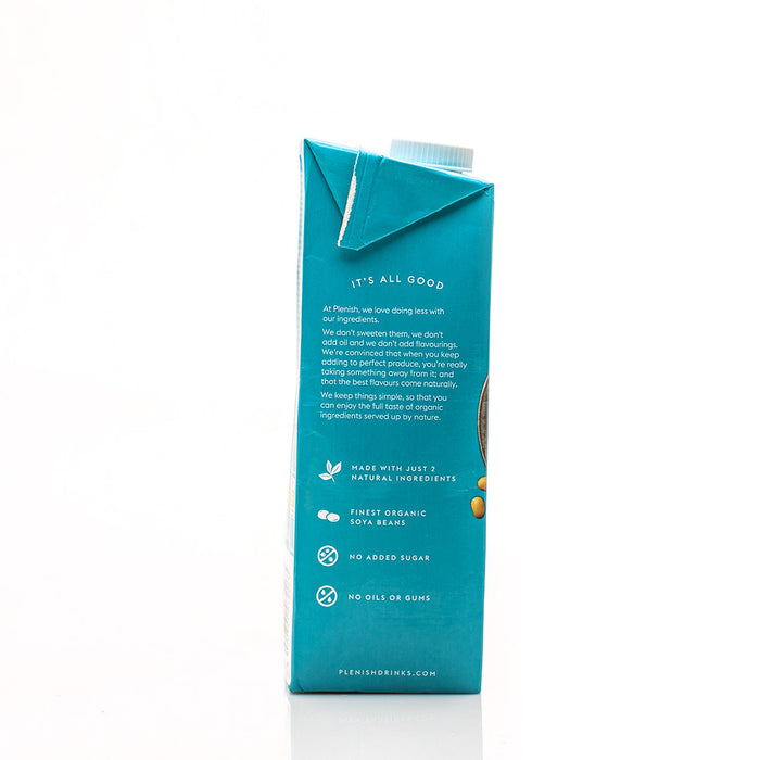 Plenish Organic Unsweetened Soya Milk 1L