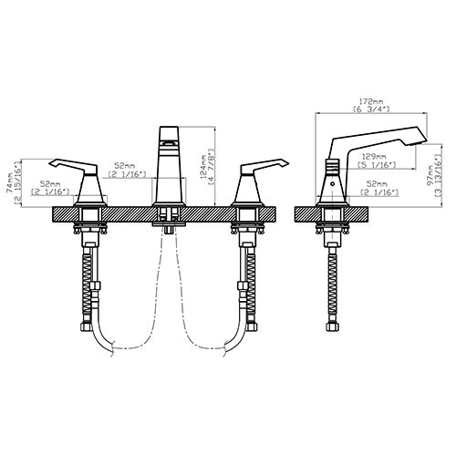 Prior Creek Addison 8″ Spread Faucet in Chrome Bath Faucet Jiangmen Luxury Houseware Company Limited