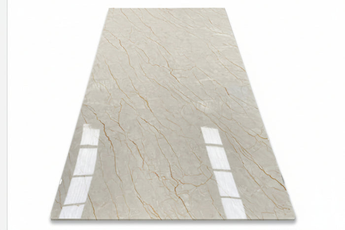PVC UV Marble Stone Board - Light Grey Net Color