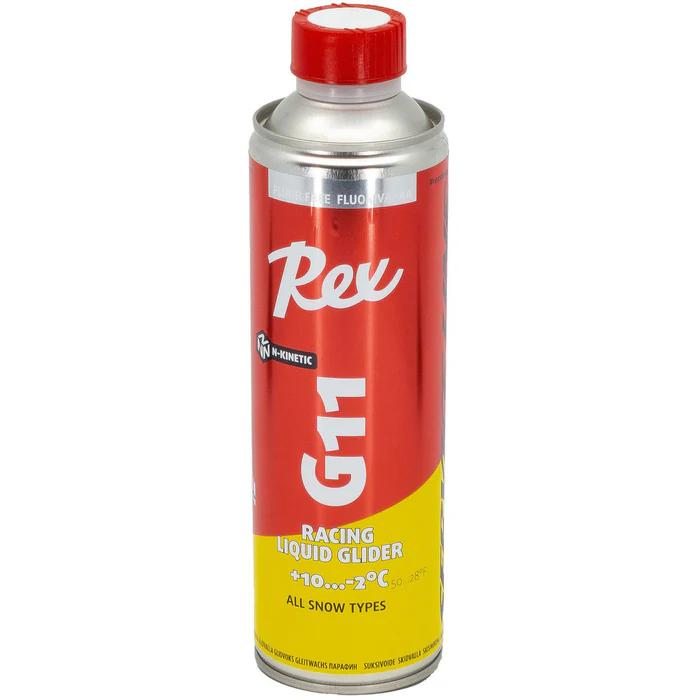 A product picture of the Rex Wax G11 Yellow N-Kinetic Liquid Glider (10C/-2C)