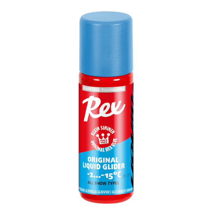 A product picture of the Rex Wax Liquid Racing Glide Blue (-2C/-15C) | 60ml
