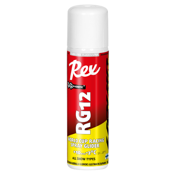 A product picture of the Rex Wax RG12 Yellow N-Kinetic Liquid Spray Glider (10C/-2C) | 150ml