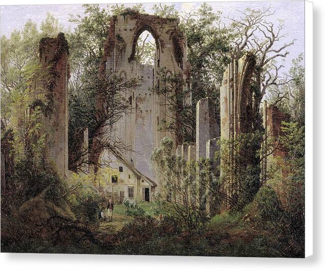 Ruined Monastery of Eldena near Greifswald - Canvas Print