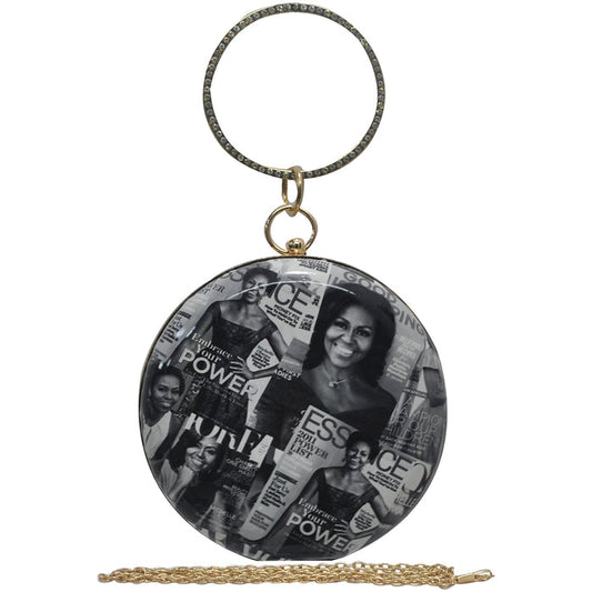 !SALE! Noir Magazine Moment NGIL Circle Clutch Purse