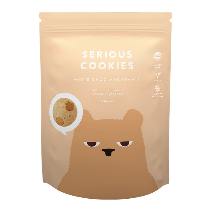 Serious White Choc Macadamia Cookies - 170g - L'Organic