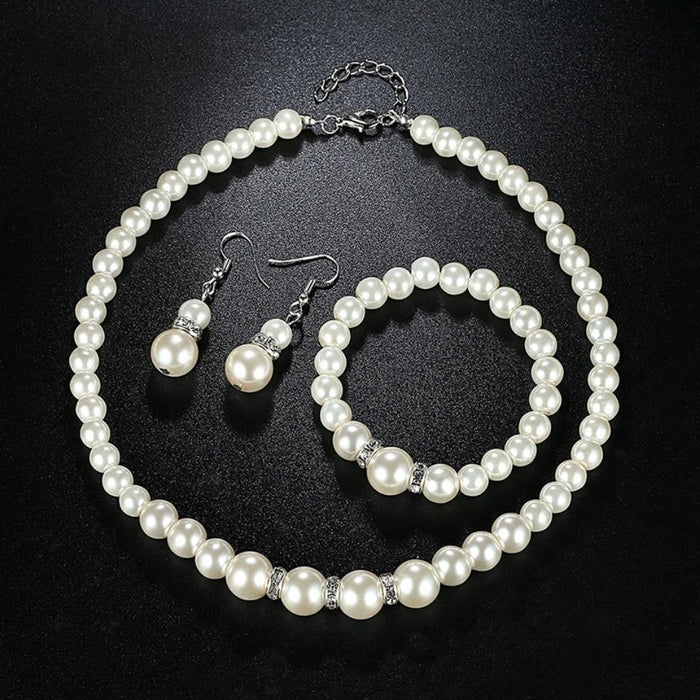 SET660 - Three Piece Pearl Fashion Jewellery Set