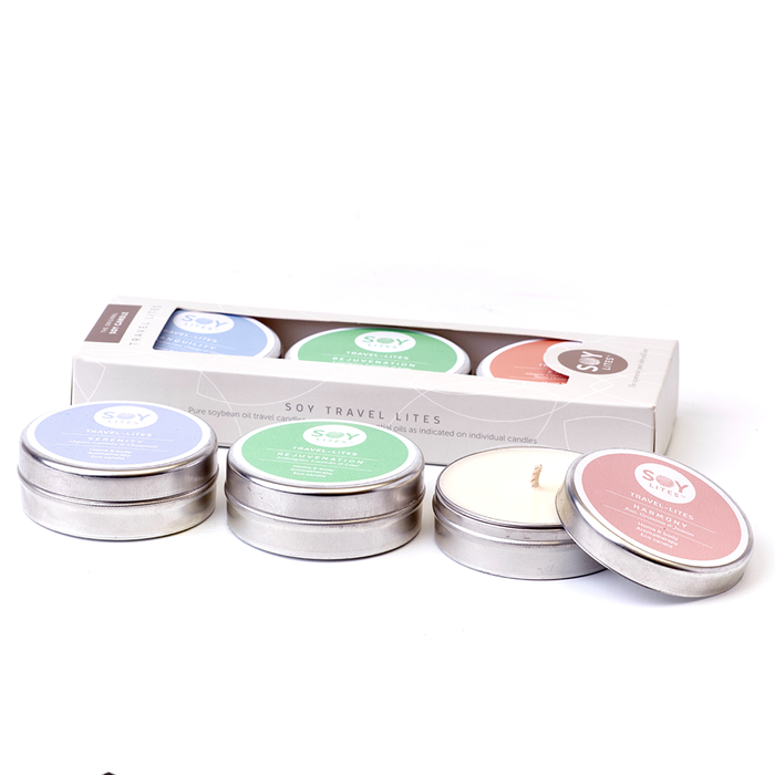 SoyLites | Travel Lite Gift Pack 3 x 55ml Energise, Tranquility, Wisdom