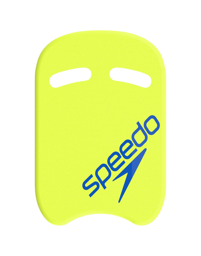 Neon yellow Speedo Kickboard with blue logo for kick technique