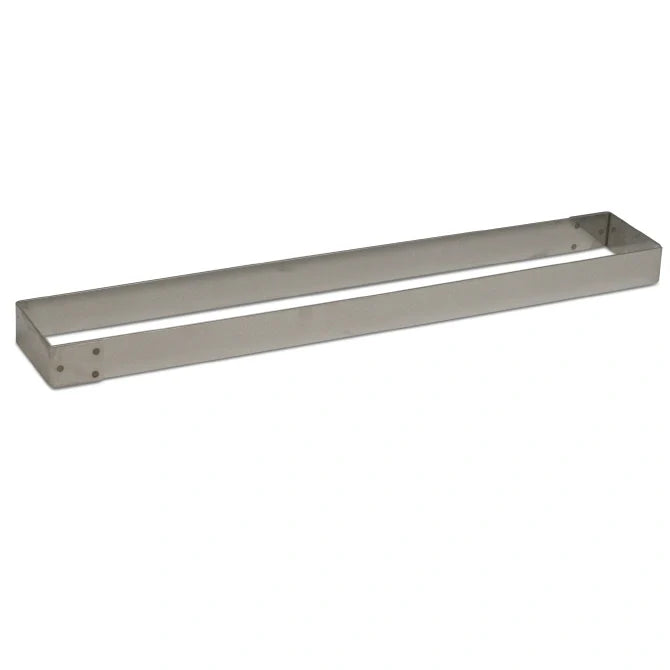 Stainless Steel Frame - 22.5 inch x 3.5 inch x 1.375 on white background.