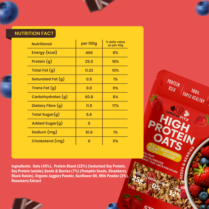 Strawberry Oats | 25g High Protein | 800g