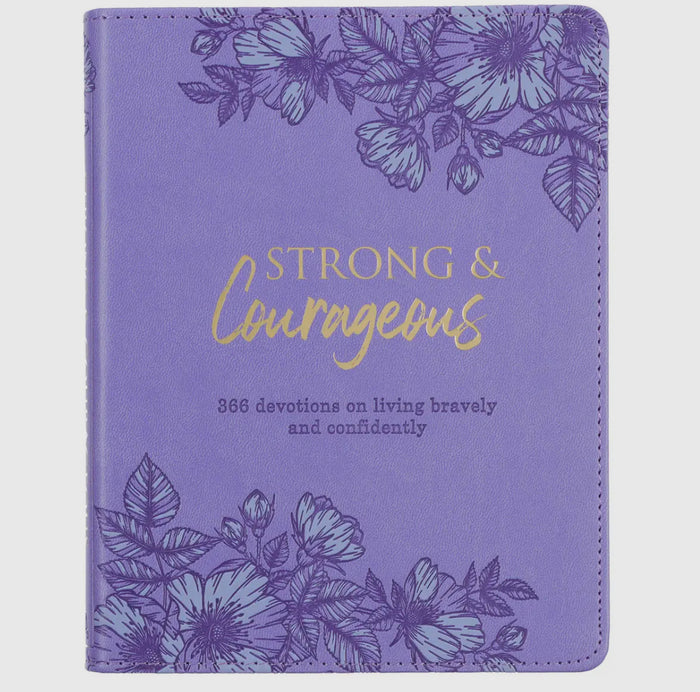 Strong & Courageous Faux Leather Devotional