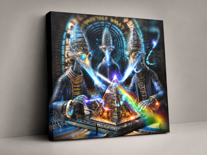 "The Architects" Stretched Canvas Print