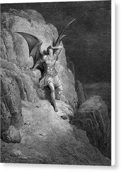 The Fall of Satan - Canvas Print