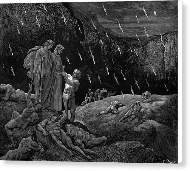 The Inferno, Canto 15 - Canvas Print