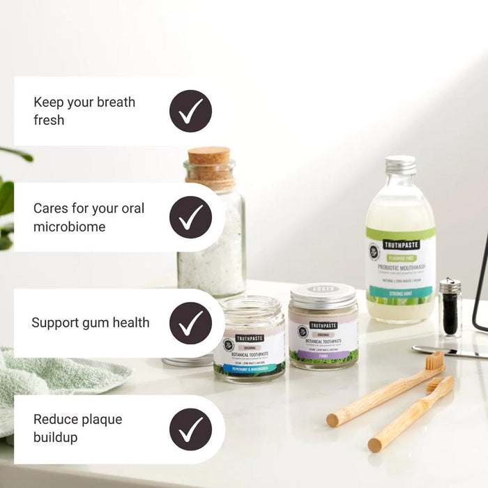 Truthpaste Probiotic Mouthwash Strong Mint - Fluoride &Keep