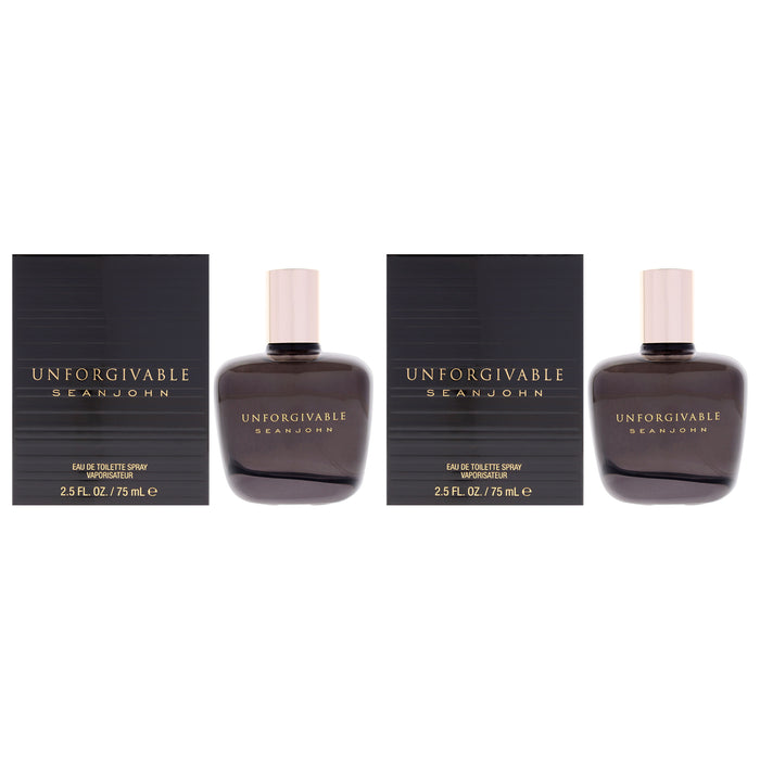 Unforgivable by Sean John for Men - 2.5 oz EDT Spray - Pack of 2