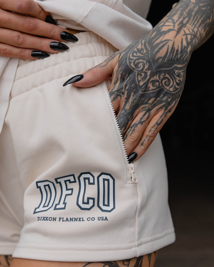Women's DFCO Sweat Shorts - Bone - Dixxon Flannel Co.