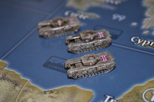 1/285 Custom Painted British Churchill Heavy Tank (x3) - Combat Miniatures