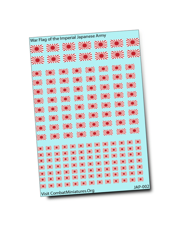 1/285 War Flag of the Imperial Japanese Army Water Slide Decals - Combat Miniatures