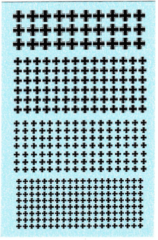 1/600 WW2 German Balken Cross Water Slide Decals - Combat Miniatures