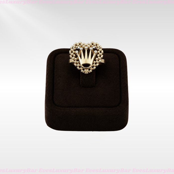 18K GOLD FILLED/PLATED ROLEX HEART RING