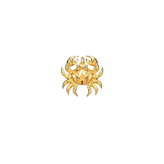 18k Vermeil over Sterling Silver Crab Charm