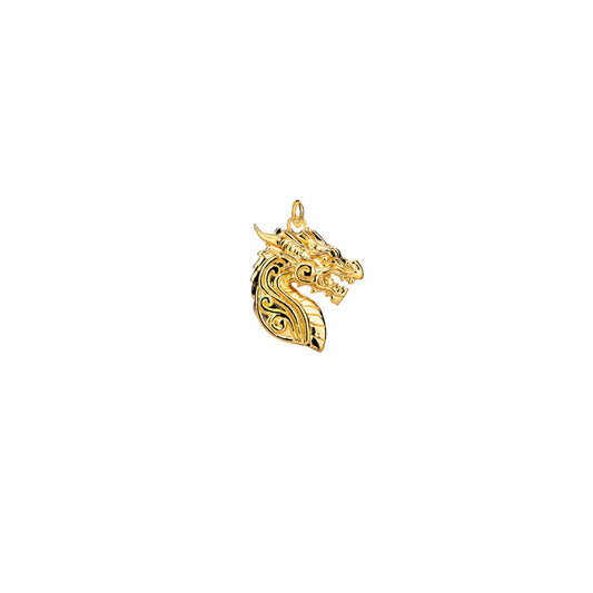 18k Vermeil over Sterling Silver Dragon Head Charm