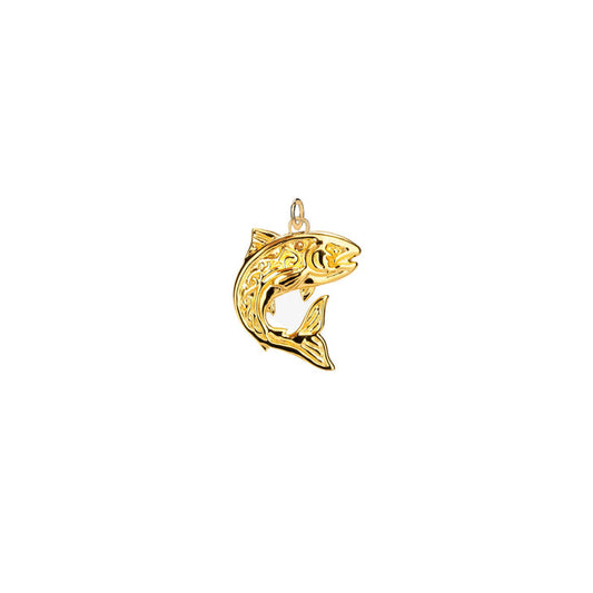18k Vermeil over Sterling Silver Salmon Charm