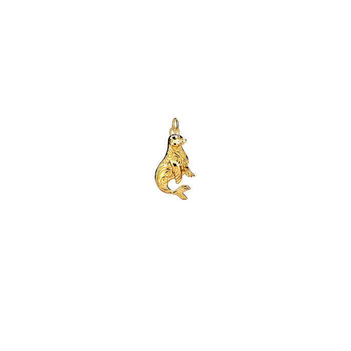 18k Vermeil over Sterling Silver Seal Charm