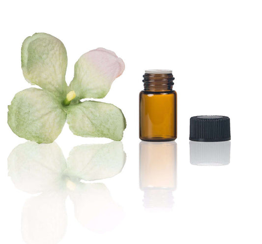 2 ml Amber Glass Vials w/ Orifice Reducer & Black Caps (Pack of 24) at Your Oil Tools