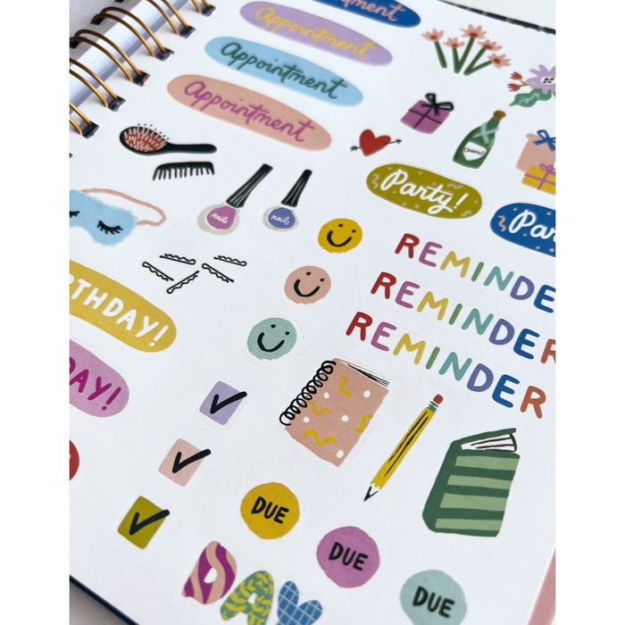 Idlewild Co. 2023 2023 Rainbow Hidden Spiral Planner 12 Month