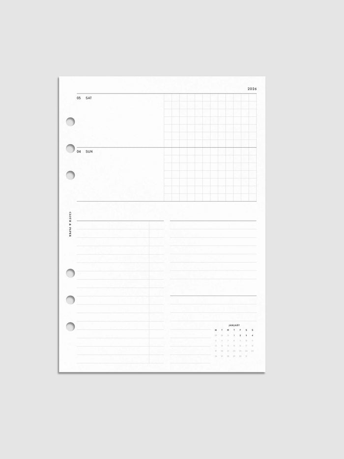 Digital mockup of the insert in A5.